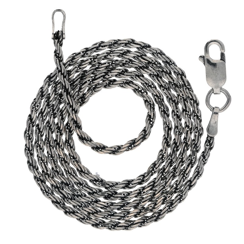 2mm Sterling Silver 36" Diamond-Cut Rope Chain Necklace(Lengths 16",18",20",22",24",30",36")