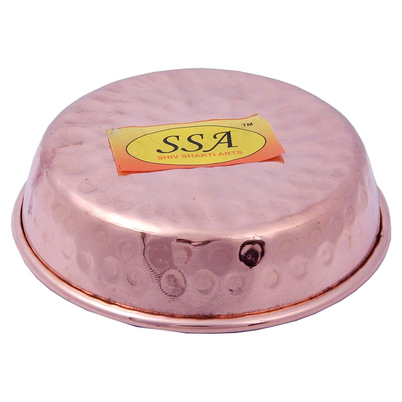 SHIV SHAKTI ARTS Handmade Set of 2 Pure Copper Halwa