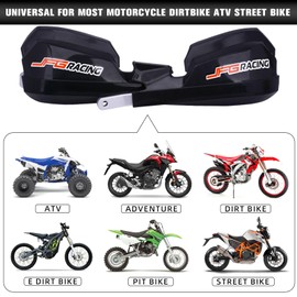 JFG RACING Dirt Bike Motorcycle Hand Guards,Universal for 7/8" 22mm and 1 1/8" 28mm Handlebar for Snowmobile Motocross MX Enduro KLX KX CRF YZ DRZ DR HAWK 250 125 350 650 - Black