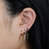 SLUYNZ Sterling Silver Spike Small Hoop Earrings for Women Geometric