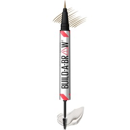 Maybelline Build-A-Brow 2-in-1 Brow Pen and Sealing Eyebrow Gel, Eyebrow Makeup for Real-Looking, Fuller Brows, Blonde, 1 Count