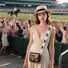 NVENF Beaded Purse Strap Kentucky Derby Purse Strap Replacement Racing Horse Crossbody Shoulder Bag Strap Kentucky Derby Outfits Accessories (Style D)