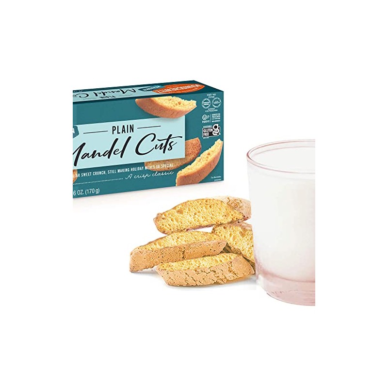 Manischewitz Gluten Free Biscotti Mandel Cuts, 6oz, Dairy Free, Grain