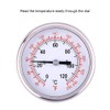 Fdit Stainless Steel BBQ Thermometer Grill Charcoal Grill Smoking Temperature