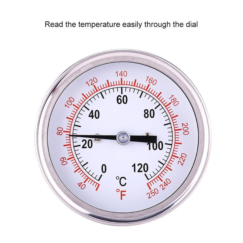 Fdit Stainless Steel BBQ Thermometer Grill Charcoal Grill Smoking Temperature