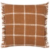 Yard Beni Check Fringed Cushion Cover, 45 x 45 cm
