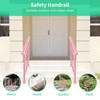 Adjustable Handrails for Outdoor Steps – Pink Metal Stair Railing