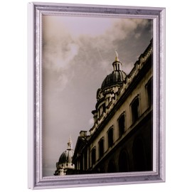 Craig Frames 314WH, Ornate White and Silver Picture Frame, 8.5 x 11 Inch
