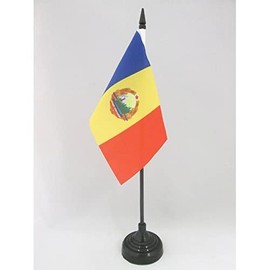 AZ FLAG - Table Flag Socialist Republic of Romania 1947-1989 - 15 x 10 cm - Romanian Table Flag 10 x 15 cm - Flags