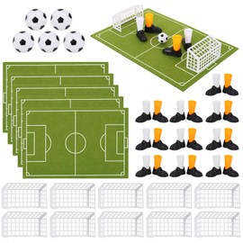 40 PCS Soccer Football Centerpieces Tabletop Foosball Game Set Mini Table Top Sports Games Table Decor Soccer Football Party Decorations for Family Office Indoor Fun Favors