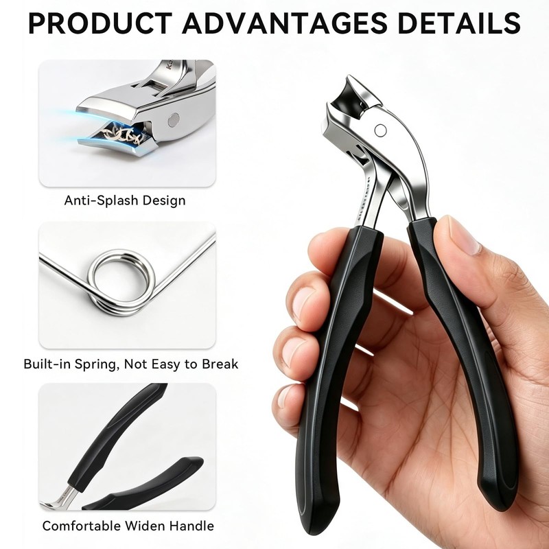 Professional Nail Clippers for Thick Nails - Heavy Duty Toenail