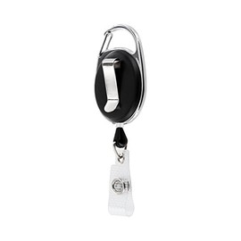 5 x Jojo – Black – Strap Belt Clip ID Card Holder ID Card Retractable Band Key Chain Strap Watch ID Watches Belt Holder Clamp Nurse Clip
