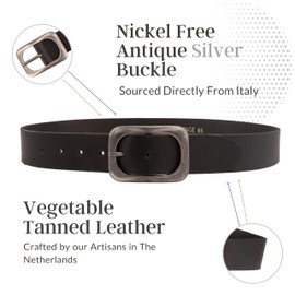 Amsterdam Heritage Black Belts - Belts For Women, Fashion Leather Belts, Womens Belts For Jeans & Pants