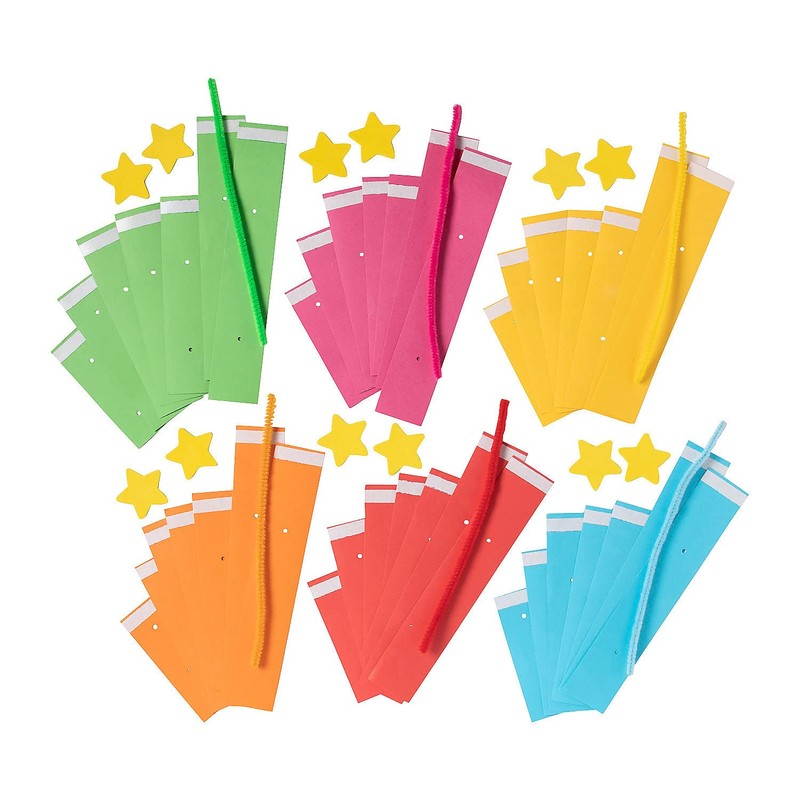 Bright Paper Christmas Tree Ornament Craft Kit - Makes 12