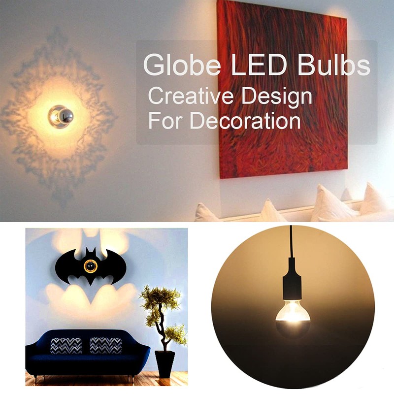 Half Chrome Light Bulb,Dimmable 6W (Equivalent 60 Watt) LED Edison