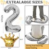 Large 2025 Balloon Numbers - 42inch Silver Graduation Balloons Class