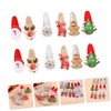 WOONEKY 12pcs Christmas Hair Clips Glitter Antler Tree Designs Festive