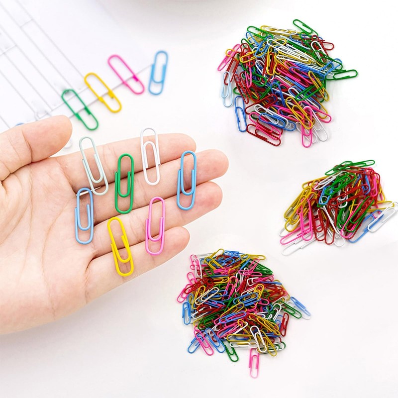 Paper Clips Assorted Size 400 Pieces,Large Medium Small Coloured Paperclips,Durable