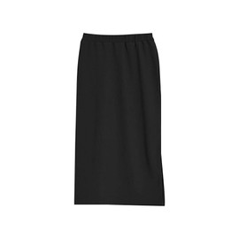 Aqua Garage Women's Stretch Tight Skirt, Spring, Summer, Long Length, Side Slit, Black, LL