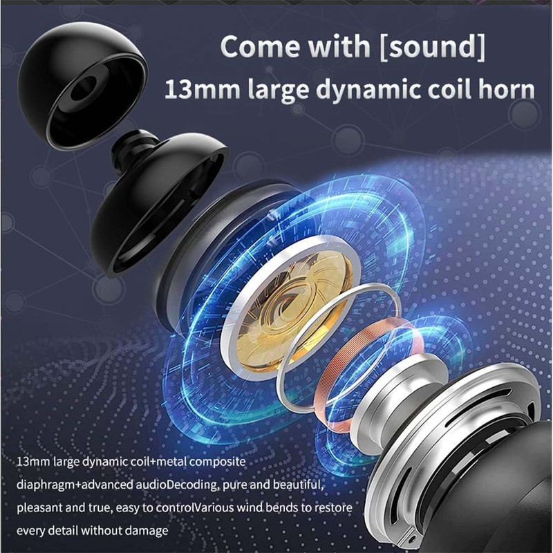 Wireless Bluetooth 5.3 Earbuds with ENC ANC 38dB Noise Cancellation,