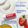 NIVEA Strawberry Lip Care, Red Tinted Lip Balm Pack with