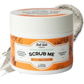 Mascarilla exfoliante facial Bel Lab con aceite de argán y arcillas naturales, tratamiento de limpieza profunda para pieles secas y sensibles, 5 onzas