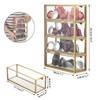 ELLDOO Coffee Pod Holder with 4 Drawers, Gold Glass Coffee