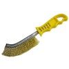 Faithfull WBHANDB Wire Scratch Brush Brass Handle - Yellow