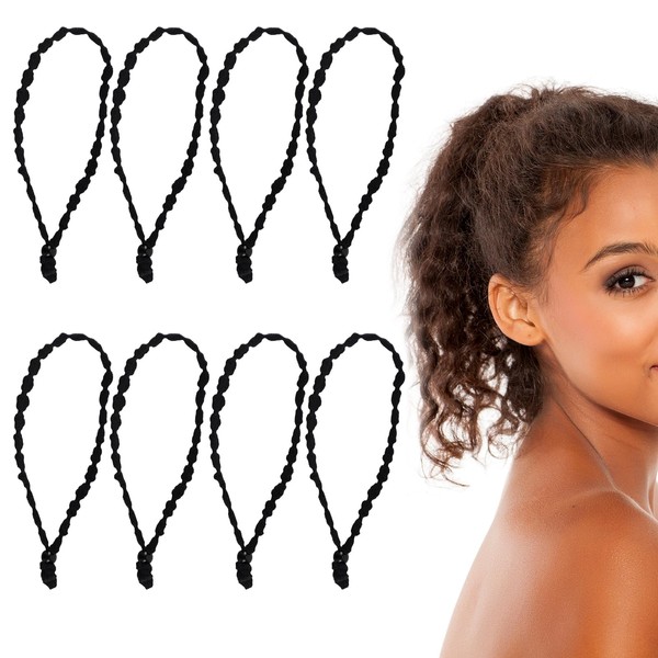 8 PCS Adjustable Hair Ties for Black Women Braids,Non-slip Design,Suitable