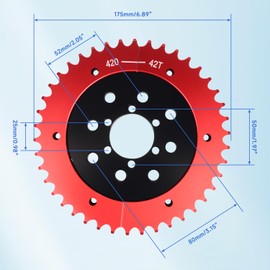 42 Tooth 420 Chain Split Sprocket Hub Adapter for Coleman CT200U BT200X CT200U-EX for Baja for Warrior Heat for Massimo MB165 MB200 for Predator 212cc 196cc for Mini Bike