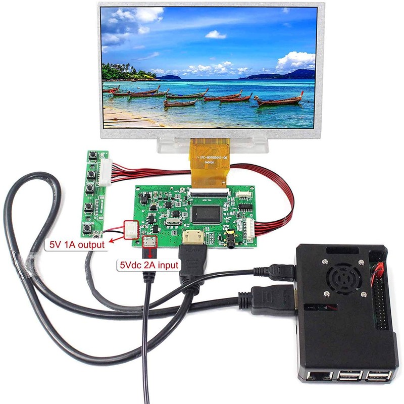 VSDISPLAY 7" 7 inch 1024x600 400nit 50 pins IPS LCD