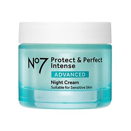 No7 Protect & Perfect Intense Advanced Night Cream - Hydrating Face Moisturizer for Anti Aging - Contains Vitamin E & Shea Butter For Glowing Results 