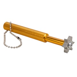 Betgod Golf Groove Sharpener,Golf Club Groove Sharpener,Groove Sharpener,Club Sharpener,Groove Sharpening Tool - Generate Optimal Backspin - Suitable for U & V-Grooves (6 Heads) (Golden)