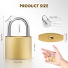 Shackle Length 4 Pack Gold Padlocks, 32mm Wide Stainless Steel
