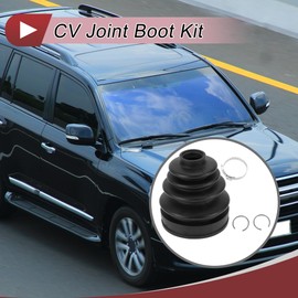 HEROFFIX 1 Set CV Joint Boot Kit for Toyota Land Cruiser 1998-2007 for Lexus LX470 98-07 Inner Constant Velocity Joint Boot W/Clamps No.443760080 Black Rubber