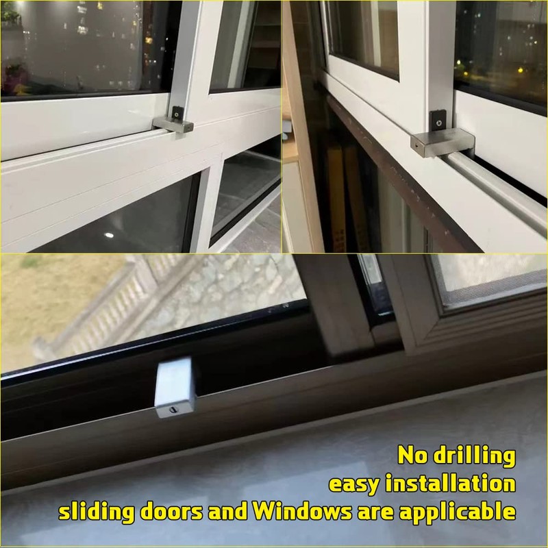2 Pack Sliding Door Safety Lock - Child Proof Window