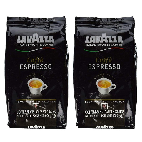 Lavazza Caffe Espresso Whole Bean Coffee Blend, Medium Roast, 2.2-Pound Bag (Pack of 2)