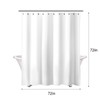 Sunlit Designer Shower Curtain with 12 Plastic Hooks Ombre Gray