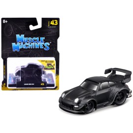 DCD RWB 993 for 911 Matt Black 1/64 Diecast Model Car Metal Alloy & Plastic Toy for Boys & Girls Gift From Muscle Machines