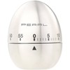 PEARL Mechanical Kitchen Timer, Set of 2 Stainless Steel Egg