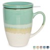 Bosmarlin Ceramic Tea Cup with Infuser and Lid, 13.5 Oz,