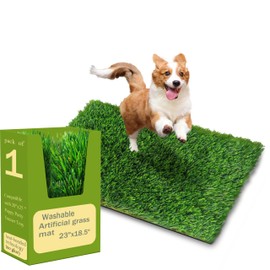 Cshionary Washable Artificial Grass Dog Potty Pad - Fake Grass Pee Pad, Reusable Indoor/Outdoor Puppy Training Mat for Dogs & Small Pets, Artificial Grass Dog Doormat (58x47cm (1 Pack))