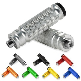 PSLER® Motorcycle Foot Pegs, CNC Aluminum, General Purpose Set, Left and Right Set, Foot Pegs, Step Bar, Bike, Step, Tandem Step, Pedal, M8 Standard
