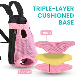 Mosago Dog Backpack Carrier, Thick Straps & Cushion, Pet Sling Front Backpacks for Small Medium Dogs 8-12 Lbs, Legs Out, Adjustable Wearable Puppy Chest Travel Bag, Easy-Fit for Hiking/Walking/Camping