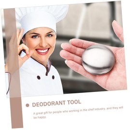 iplusmile 304 Stainless Steel Odor Removing Soap – Kitchen Tool for Fish Garlic Smells Creative Round Design Odor Absorbing Soap for Cooking