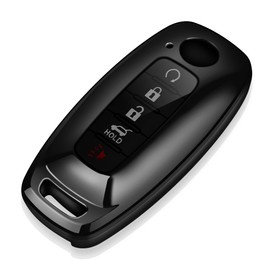 Tukellen for Nissan Key Fob Cover Soft TPU Full Protection Key Shell Key Case Compatible with 2023 X-Trial Kicks Rouge Pathfinder Key Shell 3-4-5Button (Black)