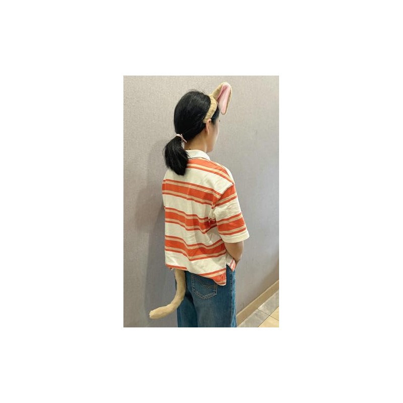 CHEU Conjunto de diadema con orejas de perrito y cola