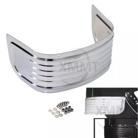 Unbranded Ribbed Front Fender Trim Skirt For Harley Touring Road King FLHR 2014-UP Chrome