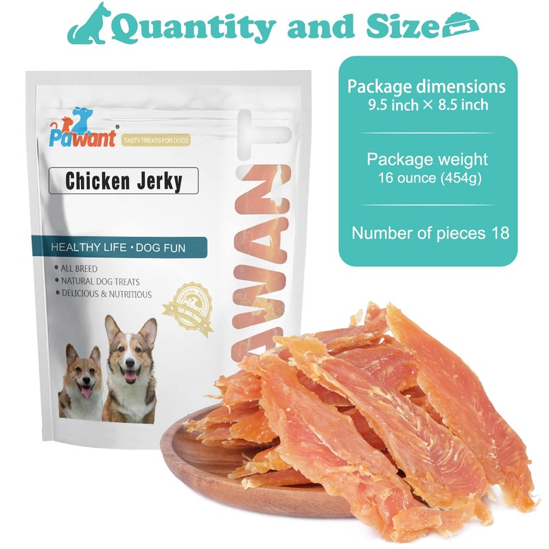 Pawant Chicken Jerky for Dogs Treats Training Snacks Dog Chew