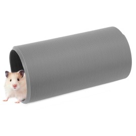 Extendable Hamster Tube, Plastic Animal Tunnel, 10 x 100 cm, Small Pet Cage Play Tunnel for Guinea Pigs, Marmot, Hedgehog, Chinchillas, Rats, Ferrets, Degus and Dwarf Rabbits (Grey)